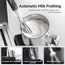 AMZCHEF 9 Bar OPV Espresso Machine with Automatic Milk Frother, Dual Boiler