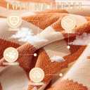 HANDONTIME Orange Sofa Covers for Loveseat, 3 Cushion Couch, Boho Style, Soft Chenille, Dog-Friendly, Thick Washable, 91" X134"