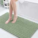 Arotive Luxury Bathroom Rugs 54x24, Extra Soft Thick Absorbent Shaggy Chenille Bath Rugs, Non-Slip Machine Wash Dry, Bath Mats for Bathroom Floor, Tub and Shower, Home Decor Accessories, Sage Green