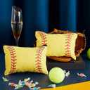 4 Pcs Softball Makeup Bag Softball Cosmetic Bag Softball Gifts for Girls Team Player Portable Travel Bags for Women Canvas Softball Goodie Bags Toiletry Softball Accessories Organizer Case Pouch