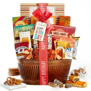 Birthday Gift Basket  Gourmet Snacks & Sweets Treat Box with Cookies for Him, Food Gifts for Women, Delicious Birthday Treats, Candy Surprise by Broadway Basketeers