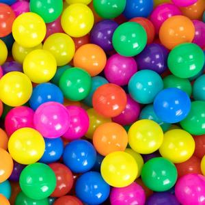 Markdang 100PCS Ball Pit Balls 8 Colors Plastic 2.1-2.2" Crush Proof Playpen Balls with Zip Storage Bag, Phthalate & Bpa Free for Babies Crawl Tunnel, Ball Pit & Trampoline