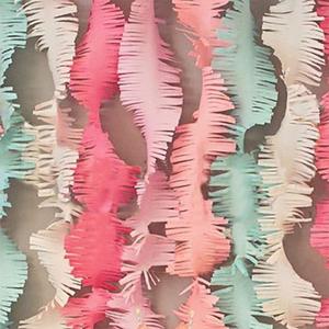 Full Win Shop 10-Pack Party Paper Swirls Garland Fringe Paper Hanging Streamers for All Party Events, Garland Backdrop (Set of 2 pcs x 5 color 8.2ft garland)