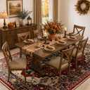 RELEANY Washable Area Rug, Large 9'x12', Red/Blue