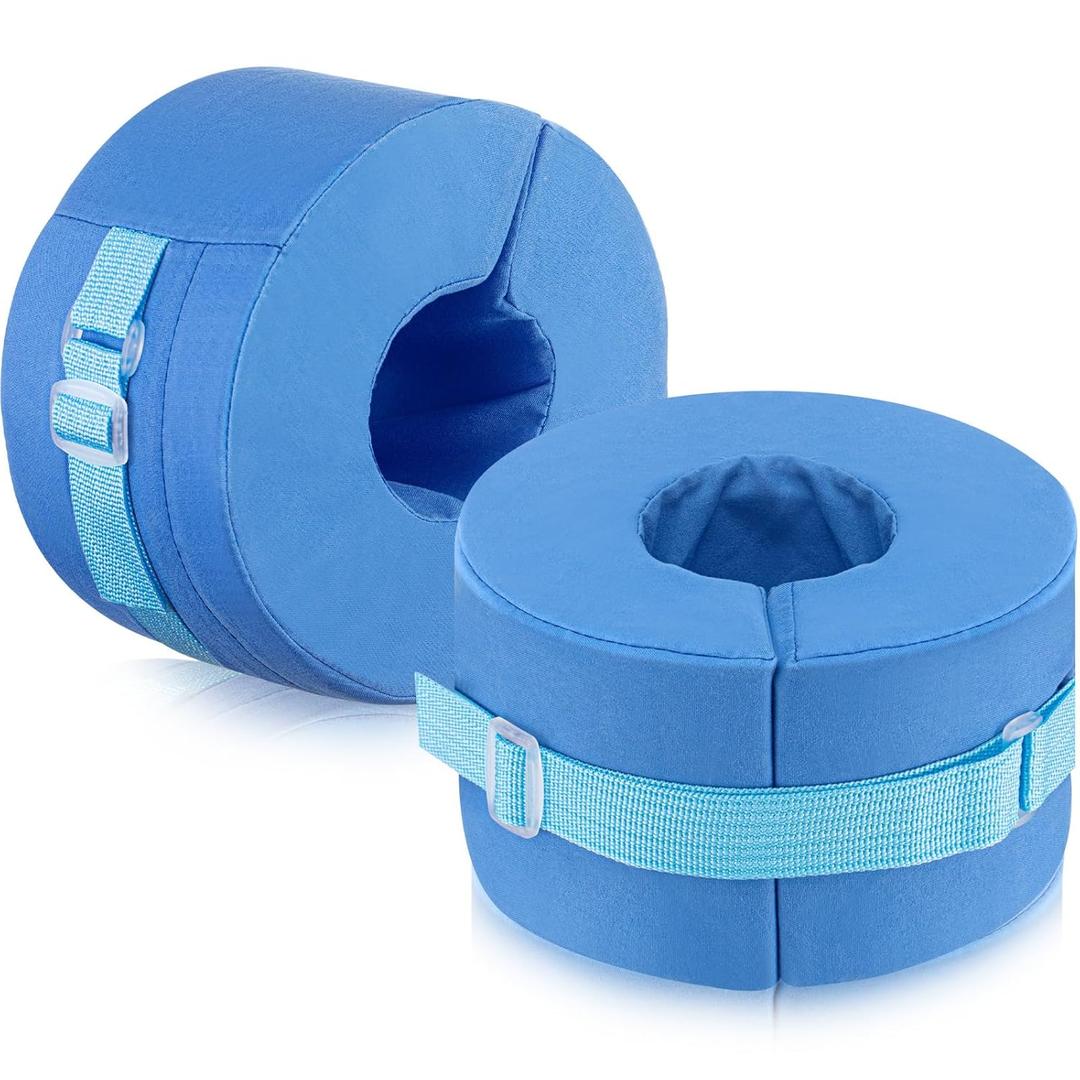 Geiserailie 2 Pack Foot Elevation Pillow 6.7 x 6.7 x 3.9 Heel Protectors for Pressure Sores Leg Ankle Pillow Ring Relief Pressure Cushion for Bed Sores Swelling Pain Reducing Sleeping Foot Support