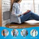 USHMA Inflatable Bolster Pillow, Half Moon Pillow for Legs, Knees, Lower Back & Head | Semi Roll Pillow for Bed, Sleeping | Knee Pillow for Side, Back Sleepers - Ankle & Knee Support - Leg Elevation