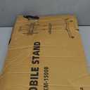 Height Adjustable Mobile TV Stand for 32"-65" TVs, VESA Up to 600x400mm, Supports Up to 50kg, Adjustable Shelf & Integrated Cable Management, Black