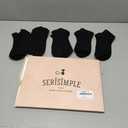 SERISIMPLE Thin Viscose Bamboo Low Cut Ankle Socks Men Breathable Sock Comfort Cool Softy Lightweight Sock 5 Paris (Black, L)