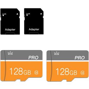 128GB Memory Card,Micro Card with Adapter Class 10 High Speed for Camera,Smartphone,Tablet,Personal Computer(2-Pack)