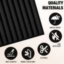 Qidejoy 33 Pcs 3D PVC Slat Wall Panels 12X12in Fluted Textured Paneling Modern Decorative Tiles Cuttable Paintable DIY Wall Art for Interior Decor, Bedroom, Ceiling, TV Background, Bathroom (Black)