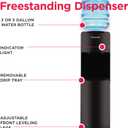 Frigidaire EFWC498 - Top Loading Cooler Dispenser -Hot & Cold Water - Child Safety Lock - Innovative Slim & Sleek Design, Holds 3 or 5 Gallon Bottles - Black