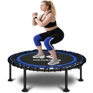 K KENSONE 40" Foldable Rebounder Trampoline for Adults with Bungee, 450 LBS Size: 40" without Bar