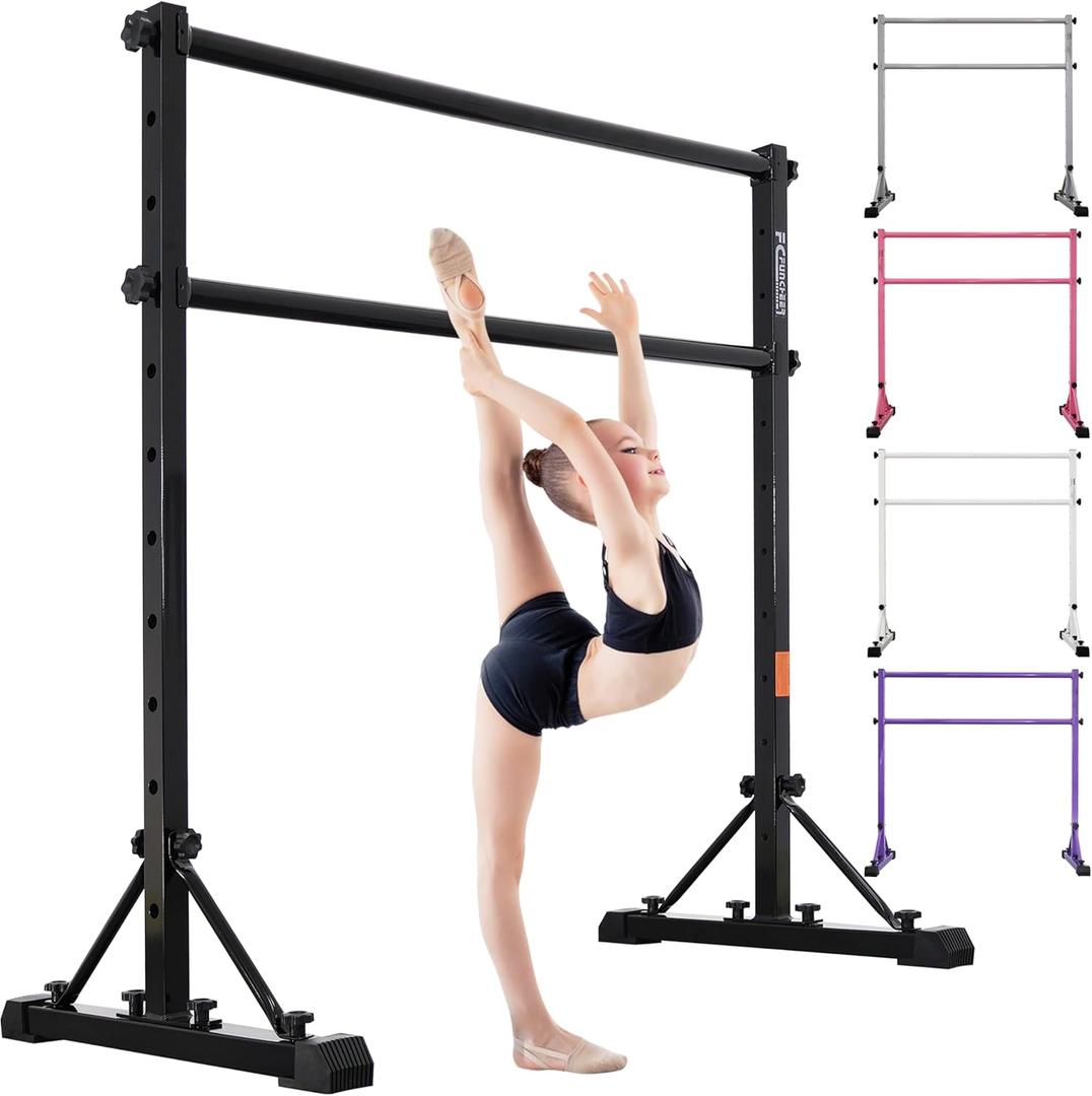 Adjustable Ballet Barre,Portable Dance bar,Fitness Equipment for Dance & Balance Excercise,Super Sturdy for Balance Workout,Weight Limit 250 LBS (4FT, Black)