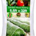 Wohohoho Garden Insect Mesh Netting 6.6ft x 32ft (2m x 10m), 1mm Ultra Fine Plant Covers for Garden Protection. Mosquito Net Pest Barrier for Vegetables Fruits Greenhouse Row Cover Raised Bed Barrier