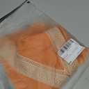 WDIRARA Women's V Neck Short Sleeve Lace Trim Top Casual Blouse Shirts Orange L