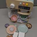 UMU Wooden Toy Coffee Maker for Kids  Pretend Play Kitchen Accessory for Toddlers  Role Play Espresso Machine Set  Montessori Toy for Ages 3 4 5 6