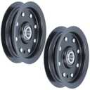 2 Pack 30224 Flat Idler Pulley Replaces Dixie Chopper 30224 Pulley, 30224 Idler Pulley, Rotary 9891 for Dixie Chopper X2400, LX200, LT2700, 42", 50", 60" and 73" Decks
