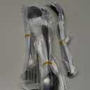 20 Piece Black Silverware Set, Stainless Steel Flatware Set for 4 Food Grade Cutlery Utensil Set Include Knife Fork Spoon Mirror Polished Dishwasher Safe