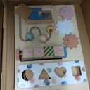 Tiny Land Wooden Baby Walker with Adjustable Speed, Montessori Activity Push Walker Toy for Toddlers, Baby Gift Parents Love for Boys & Girls(Morandi)