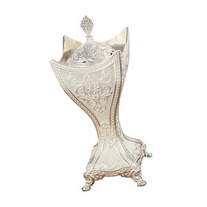 European Metal Incenses Burners Arabic Styles Carving Incenses Holder with Stable Base for Frankincense Resins Use Frankincense Burners