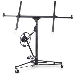 Rovibek Drywall Lift 11 FT, Sheetrock Lift Drywall Lift for Ceiling, Drywall Panel Hoist 360° Adjustable Foldable, 150 lbs Heavy Duty Drywall Lifter for Home Improvement (Black)