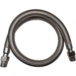 Industrial Grade Compressor Jumper Hose, 3/4" NPT Male x 48" Length, 750F450 PSIBoth Sides Fittings Rotate FreelyFlexible Whole body Stainless Steel Metal Hose