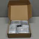 100 Pcs Lanyards for ID Badges and 100 Pcs ID Card Holder Badges Waterproof Clear Plastic Resealable Vertical Name Tag Badge Flat Neck Lanyards with Clip for Nurses Teacher