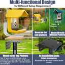 Gtongoko Smart Bird Feeder Pole 1-Inch Dia 79 Inch Bluebird House Pole for Outdoors Weather Station Heavy Duty Metal Mounting Kit Adjustable Bird Feeder Stand Black