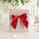 AIMUDI Red Satin Bows 5.5" Bow for Gift Wrapping Satin Twist Tie Bows Premade Ribbon Bow for Treat Bags Invitations Baskets Wreaths Crafts Wedding Birthday Party Mother's Day Decorations, 24 PCs