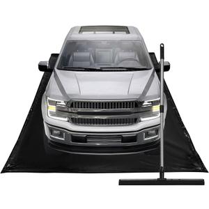 Waterproof Under Car Garage Floor Containment Mat with Squeegee for Snow Rain Mud Oil Protection 7'9" x 18'