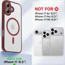 Faiono Magnetic for iPhone 17 Case [Full Camera Protection][Military-Grade Protection][Compatible with MagSafe] Shockproof Protective Slim Phone Case for iPhone 17, Claret