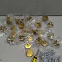 Ravinte 25 Pack Solid Knobs Kitchen Cabinet Round Pulls Dresser Handles Gold Cupboard Hardware Brushed Brass Door Drawer Knobs