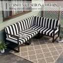Newwiee 12 Pcs Patio Stretch Outdoor Cushion Covers Sofa Couch Cover Replacement Couch Slipcover Sofa Seat Chair Porch Patio Furniture Protector, Flexibility Washable (Black White,Stripes)
