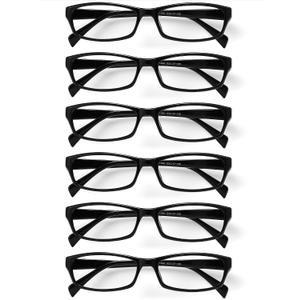 Gaoye Reading Glasses for Women, 6 pack Fashion Readers for Women Men Spring Hinge Eye Glasses, Blue Light Reading Glasses