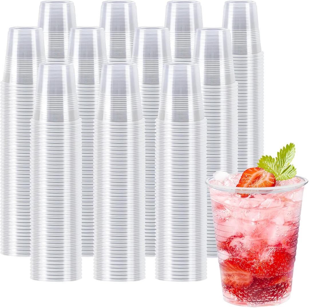 Lamosi 1500 Pack 5 oz Clear Plastic Cups, Small Disposable Bathroom Cups Bulk, 5 Ounce Plastic Cup for Mouthwash, Sample, Transparent Tumblers for Party, Hospital, School and Home