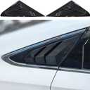 Blazeray for Hyundai Sonata 2015 2016 2017 2018 2019 Racing Style Rear Side Window Louvers Air Vent Scoop Shades Panel Cover Auto Exterior Decoration Trim Accessories 2PCS(Carbon Fiber)