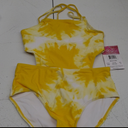 Kanu Surf Girls' Beach Sport Cut-Out One Piece Swimsuit , Color Yellow, Size 12