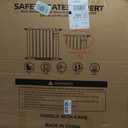 Safety Door bar for Infants and Young Baby and Pet Safety Gate Adjustable Steel Barrier for Stairs Doorways and Hallways Easy Install Black