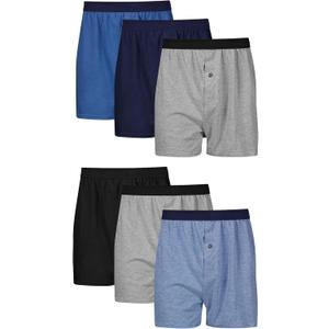 Hanes Men's ComfortSoft Underwear Boxers, Soft Knit Moisture-Wicking Jersey Boxers, Multipack (Colors May Vary), (Medium)