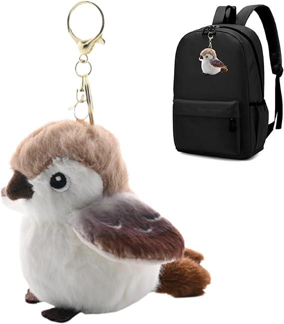 Sparrow Plush Pendant - Cute Bird Keychain, Animal Bags Accessory | Portable Wallet Decoration for Backpack Bag, Key Chain Sparrow Plush Pendant - Cute Bird Keychain, Animal Bags Accessory | Portable Wallet Decoration for Backpack Bag, Key Chain