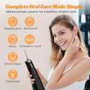FlossJet Water Dental Flosser Cordless Oral Irrigator with 300ml 5 Tips 4 Modes USB Charger Portable Travle Irrigation Cleaner IPX7 Electric Irrigador Dental for Teeth Cleaning (Black)