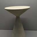 Small Drink Table, Round Martini Table, Drum End Table Side Table, Metal Accent Table,for Small Space Living Room, Bedroom, Dirt