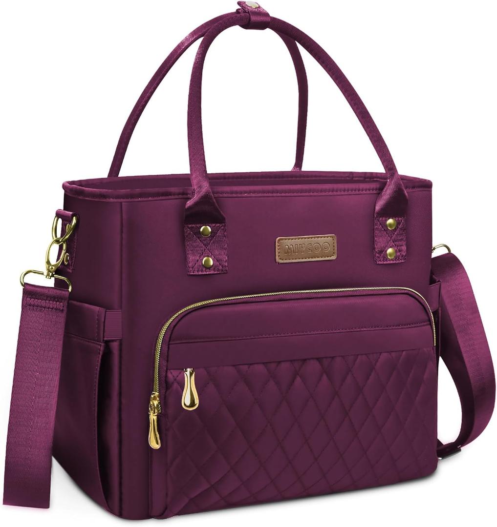 MIYCOO Lunch Bag Lunch Box Women - Leakproof Insulated Lunch Cooler Bag for Women - Large Lunch Tote Bags Adults, Purple (18L)