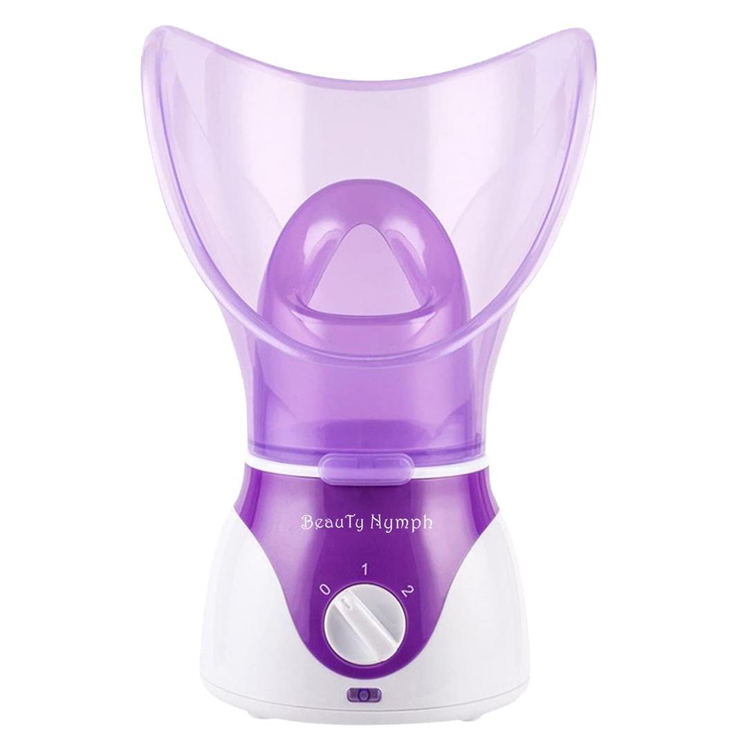 Face Steamer,Beauty Nymph Spa Home Facial Steamer Sauna Pores and Extract Blackheads, Rejuvenate and Hydrate Your Skin for Youthful Complexion- Face Steaming Skincare Deep Cleanse SPA (Purple)