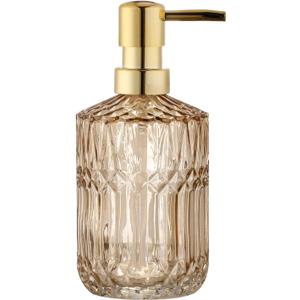 YunNasi Soap Dispenser with Pump, Refillable Liquid Hand Soap Dish Soap Dispensers for Bathroom Counter, Kitchen Sink (Amber)