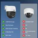 Hiseeu 12MP PoE PTZ Security Camera System, 8 Pcs Wired Cameras