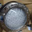 HQUA PN01DC LED Inground Pool Lighting System RGBW Color Change 10 Inch 50W, Remote/App Control, 120V AC, 100 Feet Cord