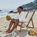 COOFANDY Men's Casual Henley Shirts Long Sleeve Band Collar Lightweight Beach Shirts Summer T-Shirts (White, S)