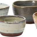 Stoneware Bowls with Reactive Glaze Finish, Set of 4