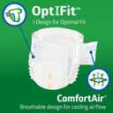 FitRight Ultra Heavy Absorbency Adult Diapers for Men & Women, Waist Size: Medium 32-44 inches, OptiFit Incontinence Disposable Briefs with Leak Protection for Seniors, 80 Count